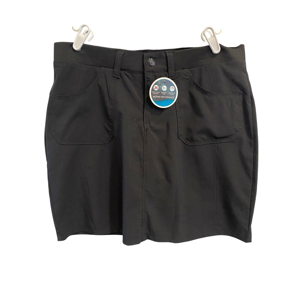 Lee Active Performance Skort Black Hiking Golf Skirt Size 6 4670101